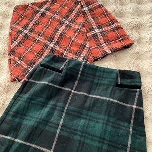 Copper Key Red and Black Mini Pencil Skirt Set Casual